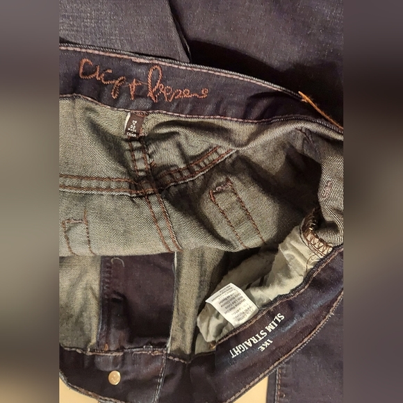 CHIP & PEPPER "IKE" MEN'S DARK DISTRESSED SLIM STRAIGHT JEANS SIZE 36 X 32 NWT - Picture 10 of 10